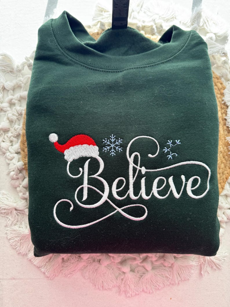 Christmas Believe Sweatshirt Embroidered   Sweatshirts  Embroidered Sweatshirts   Christmas   Believe Santa 1758785061527.jpg