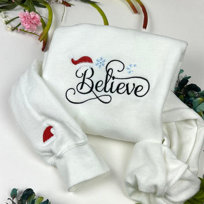 Christmas Believe Sweatshirt Embroidered   Sweatshirts  Embroidered Sweatshirts   Christmas   Believe Santa 1758785087816.jpg