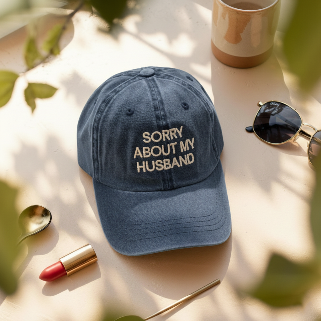 Sorry About My Husband Hat Embroidered Funny Hat Summer Hat Funny Trendy Baseball Hat Washed Baseball Hat Gift For Her 1758945139193.png