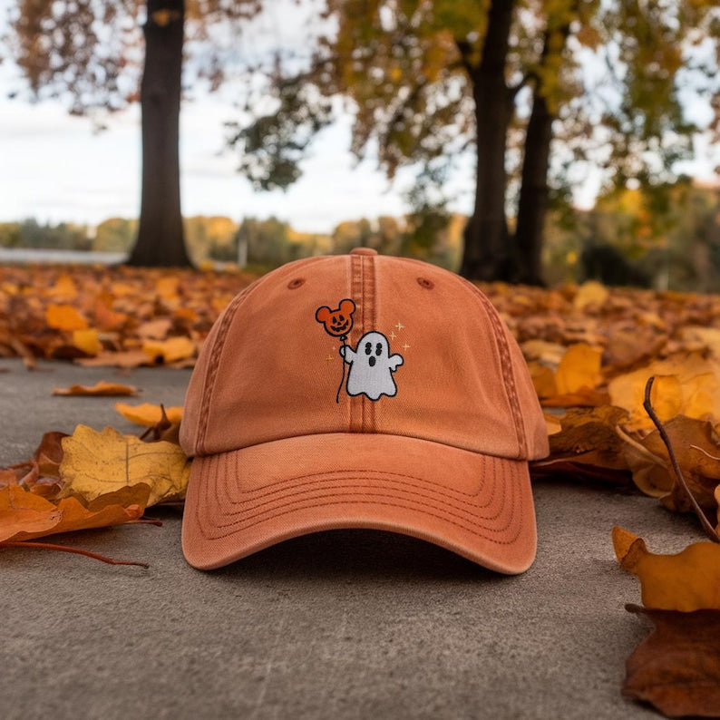 Retro Ghost Mickey Embroidered Cap Disney Ghost Embroidered Hat Mickeys Not So Scary Party Womens Hat Mickey Halloween Balloon Hat 1759118419098.jpg