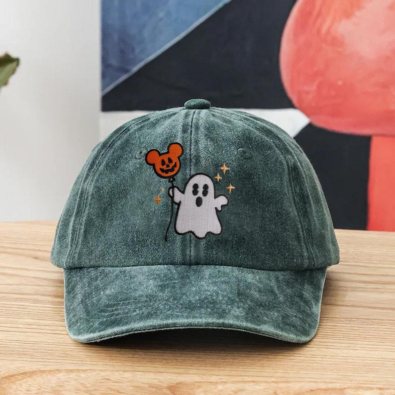 Retro Ghost Mickey Embroidered Cap Disney Ghost Embroidered Hat Mickeys Not So Scary Party Womens Hat Mickey Halloween Balloon Hat 1759118428921.jpg