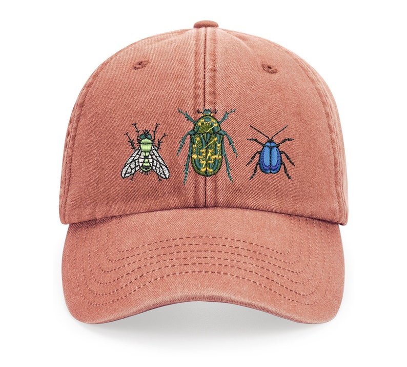 Fun Minibeast Bugs Embroidered Vintage Style Cap   100 Brushed Cotton   More Colours   Free Delivery   Hat Summer Style 1759119521736.jpg