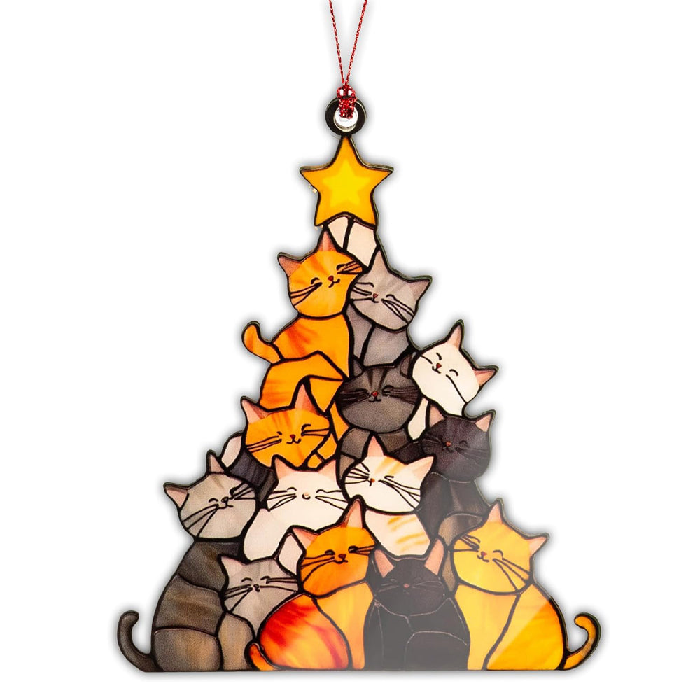 Cat Lover Gifts For Women Cute Cat Ornaments Funny Christmas Ornaments 2025 Cats Tree Christmas Decor Black Orange Cats Ornaments 1759134517347.jpg