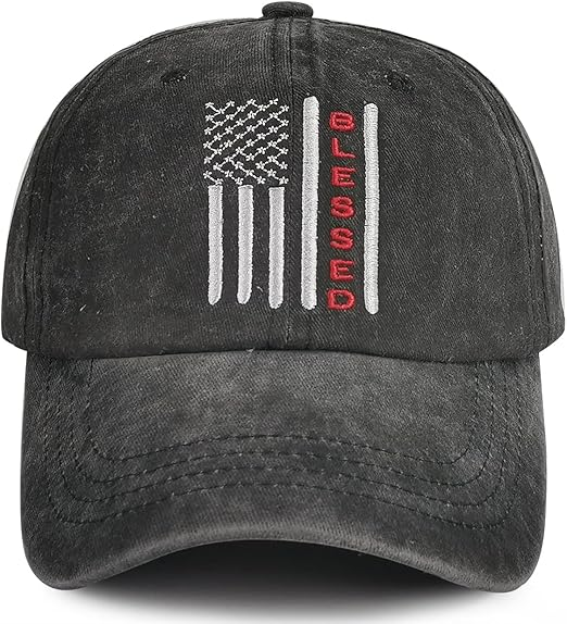 American Flag Blessed Faith Hat Funny Christian Gifts For Men Women Adjustable Distressed Vintage Washed Cotton Embroidered Baseball Caps 1759135687052.png