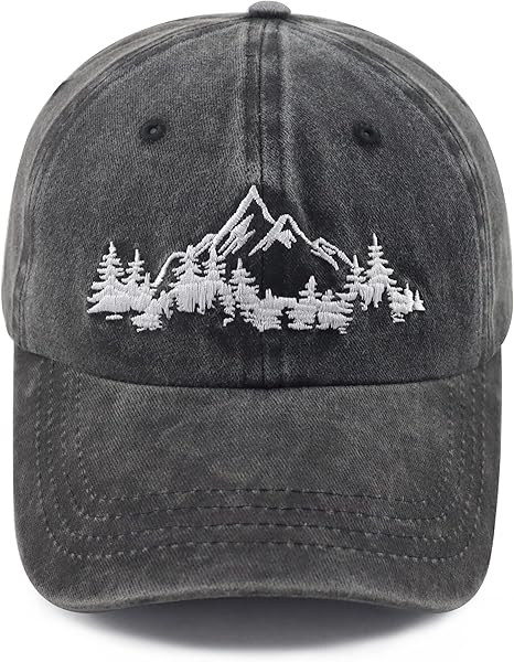 Mountain Trees Hat For Men Women Funny Adjustable Cotton Embroidered Camping Hiking Explore Outdoor Baseball Cap 1759136691076.png