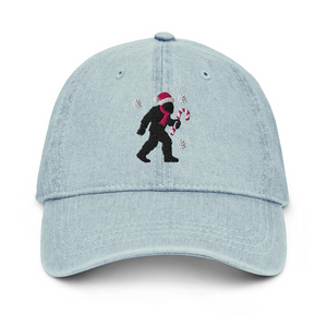 Christmas Bigfoot Embroidered Denim Dad Hat Sasquatch Candy Cane Cap 1759201511821.png