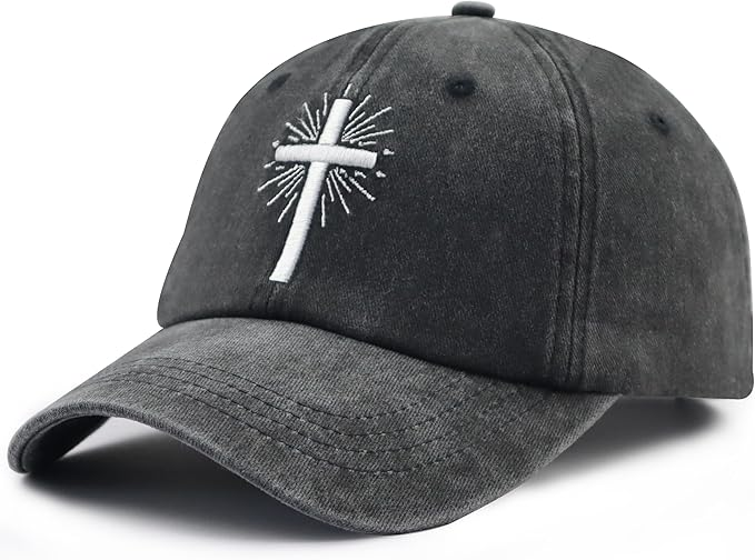Cross Hat For Men Women Adjustable Cotton Embroidered Christian Baseball Cap 1759202203588.png