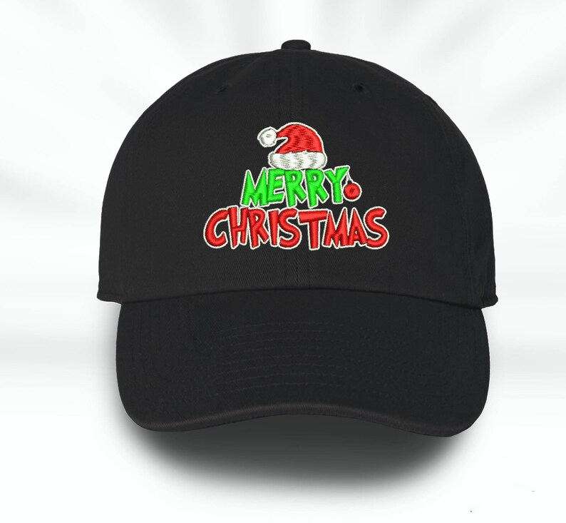 Embroidered Christmas Baseball Cap Merry Christmas Design 1759202499601.png