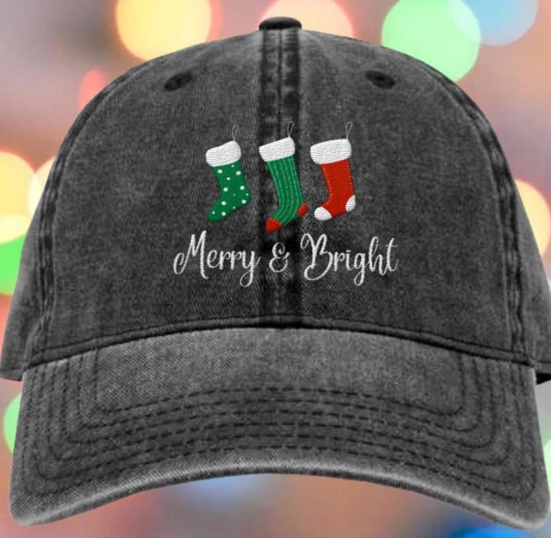 Embroidered Merry Hat Christmas Hat Embroidered Christmas Gift Cute Winter Hat December Clothes Gift For Her Gift For Him Embroidery 1759204351141.png
