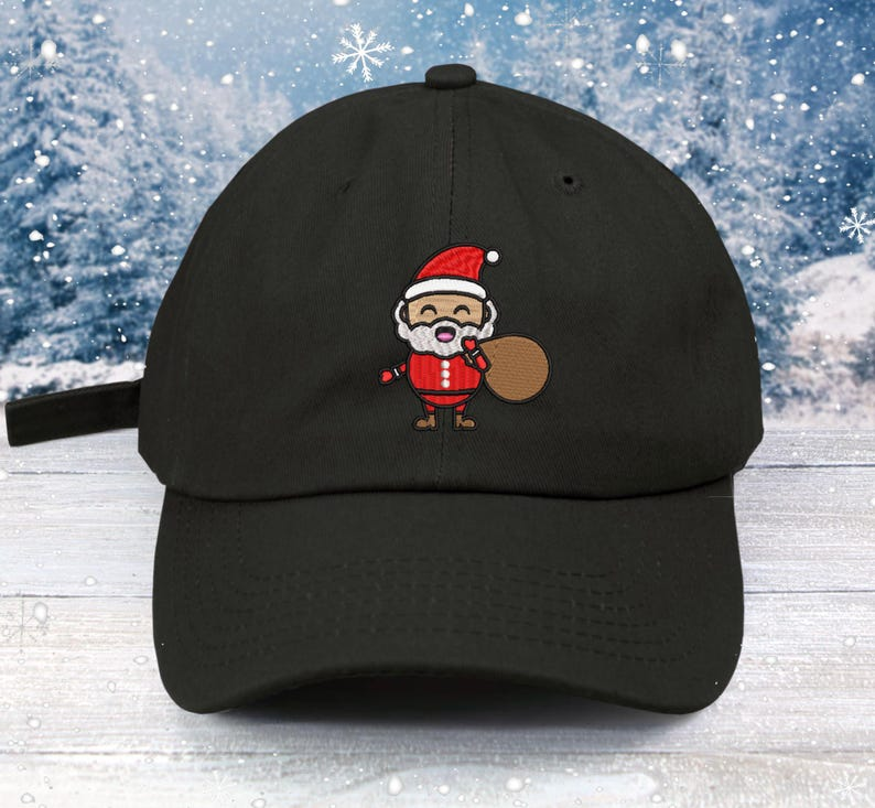 Embroidered Santa Baseball Cap Kawaii Christmas Hat 1759204396361.png