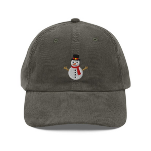 Embroidered Snowman Corduroy Dad Hat Unisex Adjustable Christmas Corduroy Cap 1759204538300.png