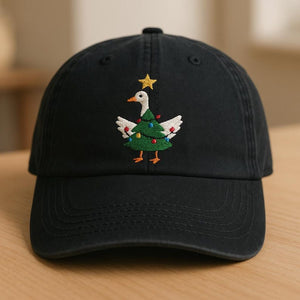Funny Christmas Goose Tree Hat Embroidered Baseball Cap With Holiday Goose In Xmas Tree Costume Festive Adjustable Dad Hat Gift 1759204759578.jpg