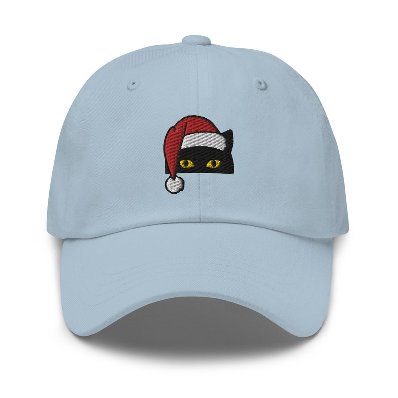 Santa Cat Embroidered Baseball Cap Christmas Cat Hat Black Cat Cap Christmas Gift Hat 1759206123094.png