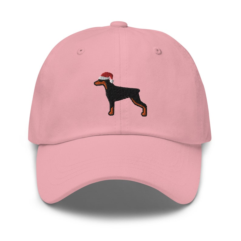 Santa Doberman Dog Embroidered Baseball Cap Cotton Christmas Dog Hat 1759206247815.png
