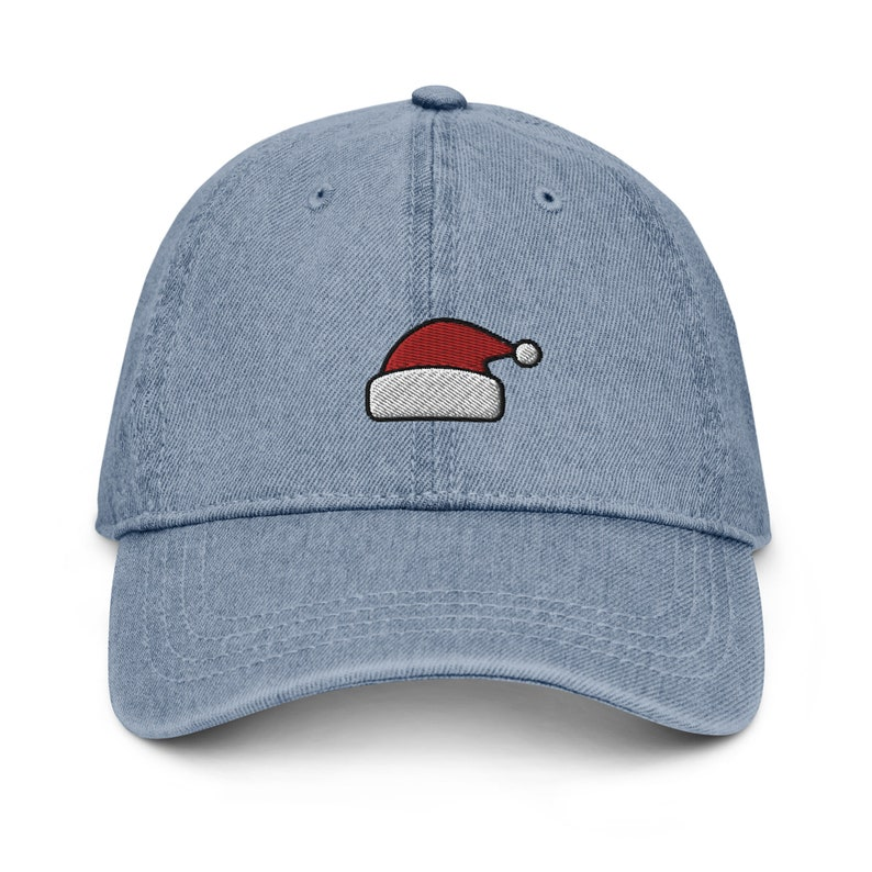 Santa Hat Denim Hat Premium Embroidered Denim Cap Hat Embroidery Gift   Multiple Colors 1759206467615.png