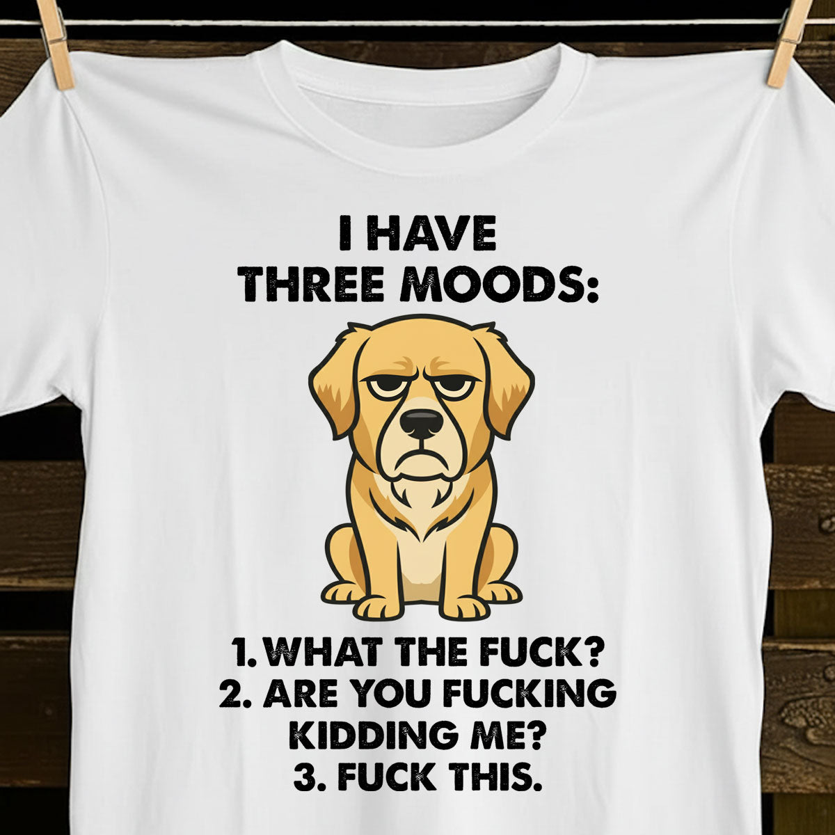 Funny Golden Retriever Shirt   Three Moods Dog Graphic Tee Sarcastic Humor T Shirt For Dog Lovers 1759225500734.jpg