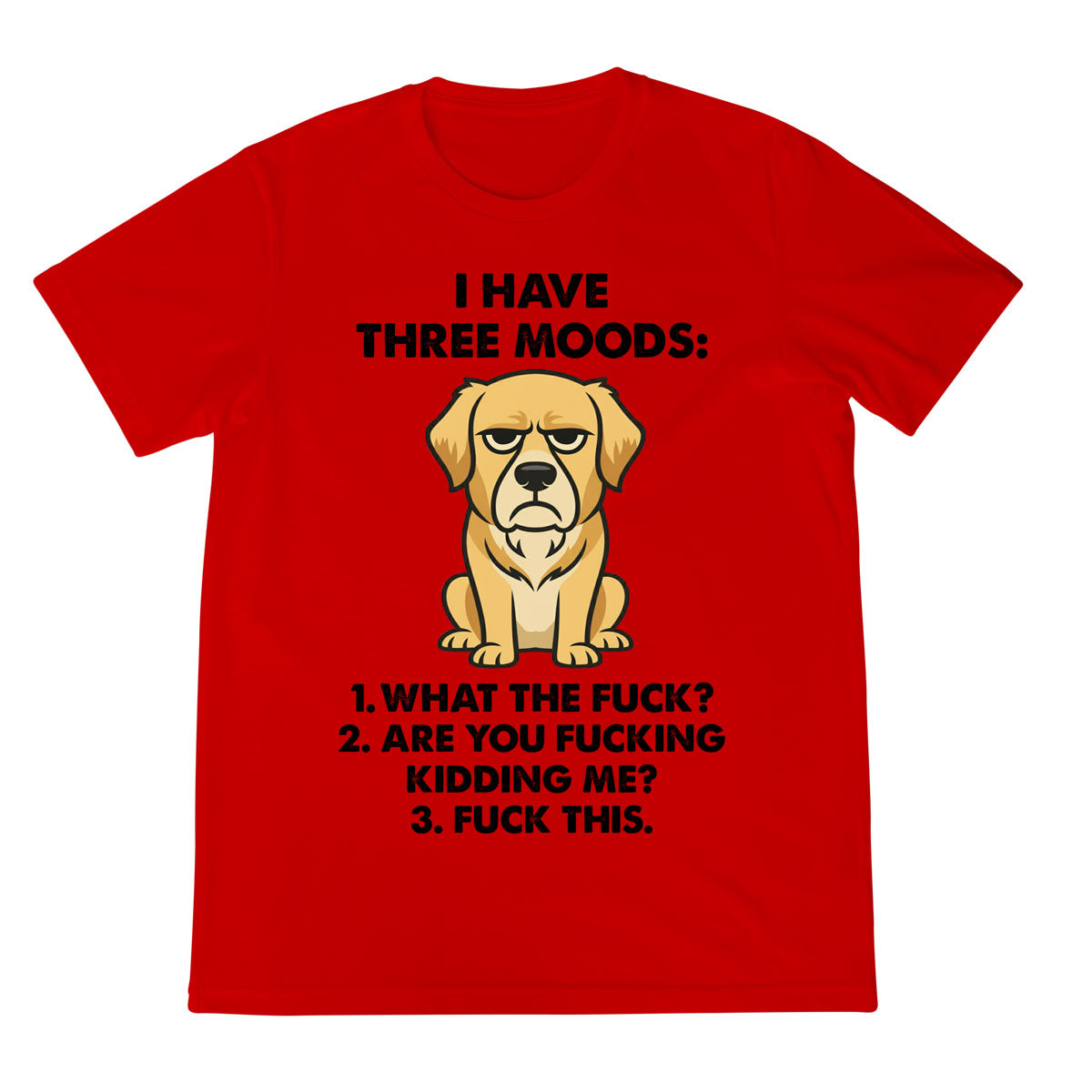 Funny Golden Retriever Shirt   Three Moods Dog Graphic Tee Sarcastic Humor T Shirt For Dog Lovers 1759225519698.jpg
