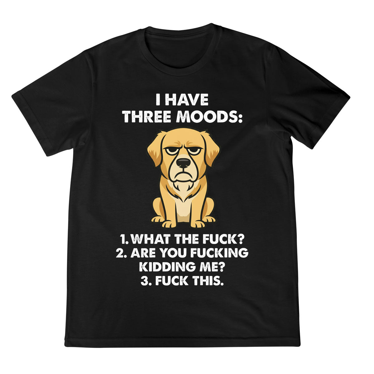 Funny Golden Retriever Shirt   Three Moods Dog Graphic Tee Sarcastic Humor T Shirt For Dog Lovers 1759225520113.jpg