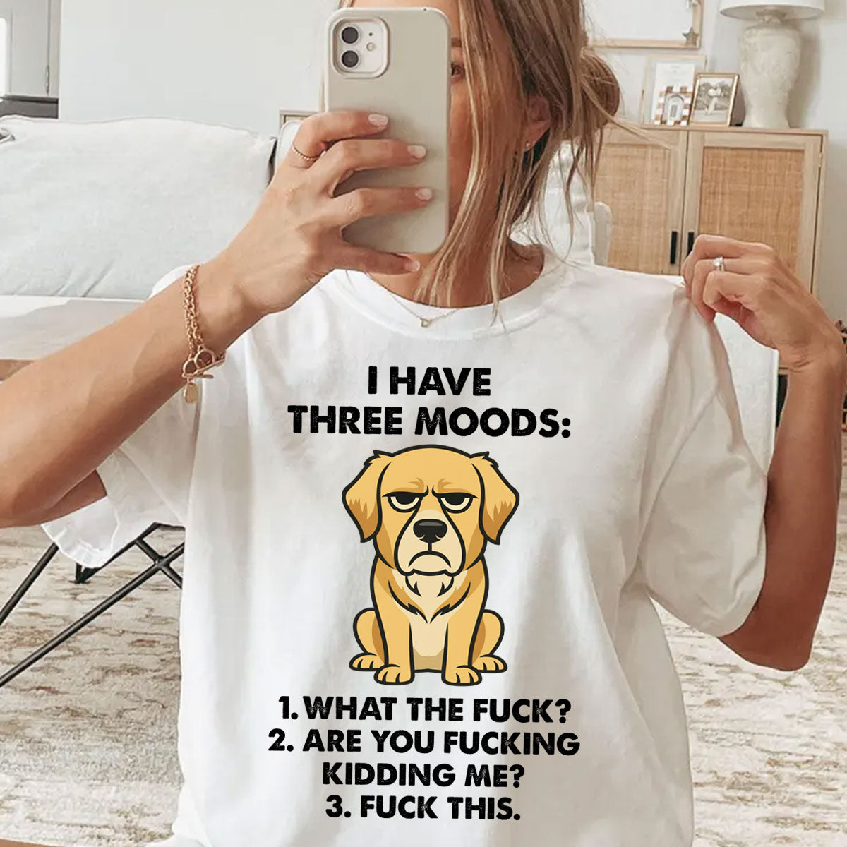Funny Golden Retriever Shirt   Three Moods Dog Graphic Tee Sarcastic Humor T Shirt For Dog Lovers 1759225520303.jpg