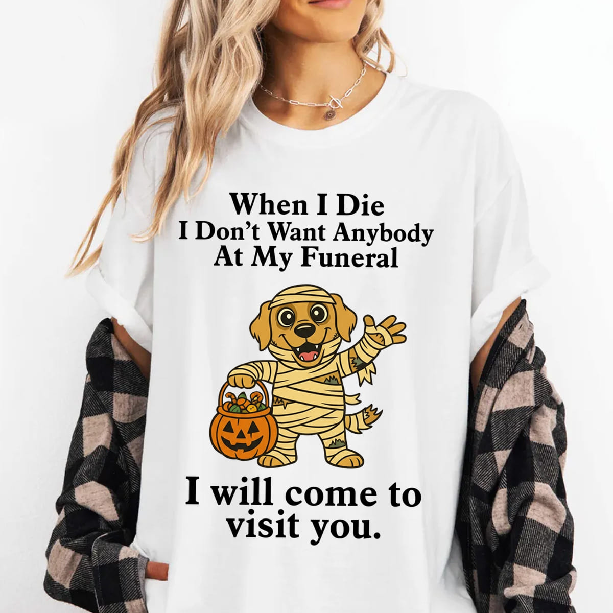 Funny Golden Retriever Halloween Shirt   Mummy Dog Graphic Tee Sarcastic Funeral Joke T Shirt Hoodie Sweatshirt 1759226214050.jpg