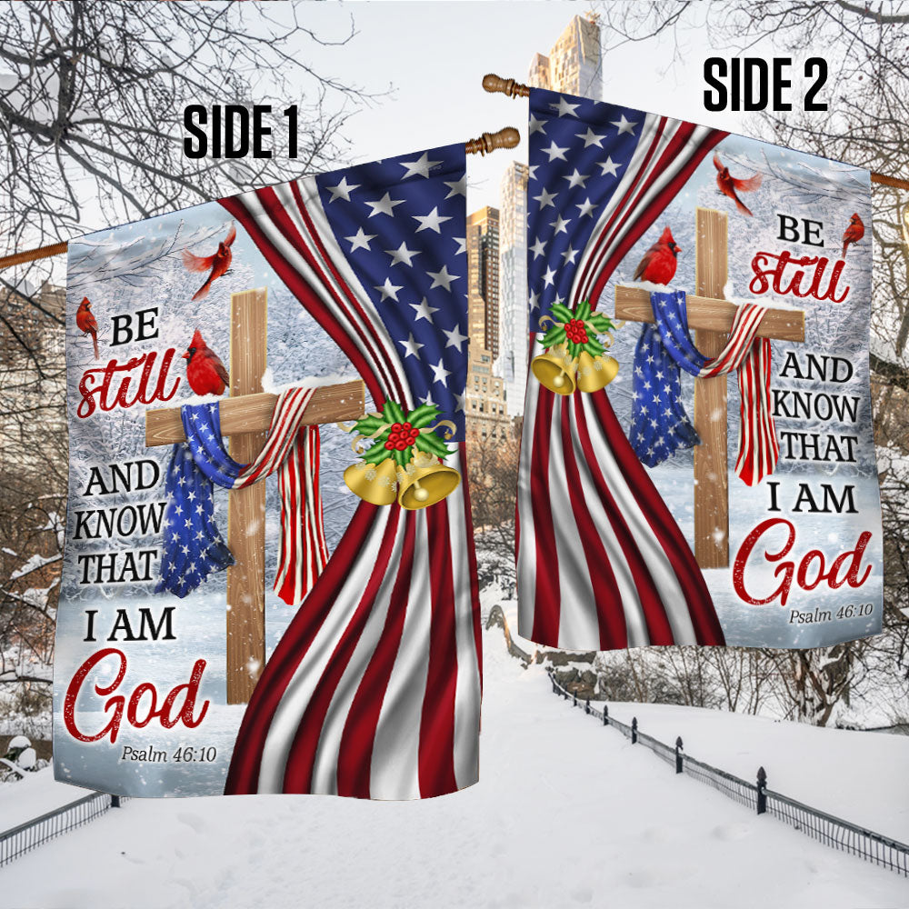 Jesus Christ Cross Flag Be Still And Know That I Am God Christmas Flag 1759285116561.jpg