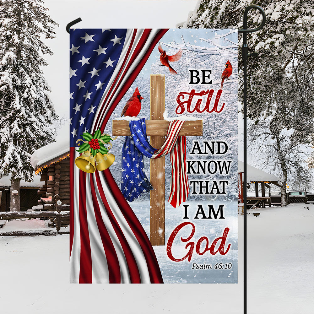 Jesus Christ Cross Flag Be Still And Know That I Am God Christmas Flag 1759285116614.jpg