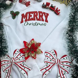 Merry Christmas Side Bow Embroidered Sweatshirt Glitter Applique Christmas Sweatshirt Side Bow Sweatshirt Christmas Shirtholiday Apparel 1759371538750.png