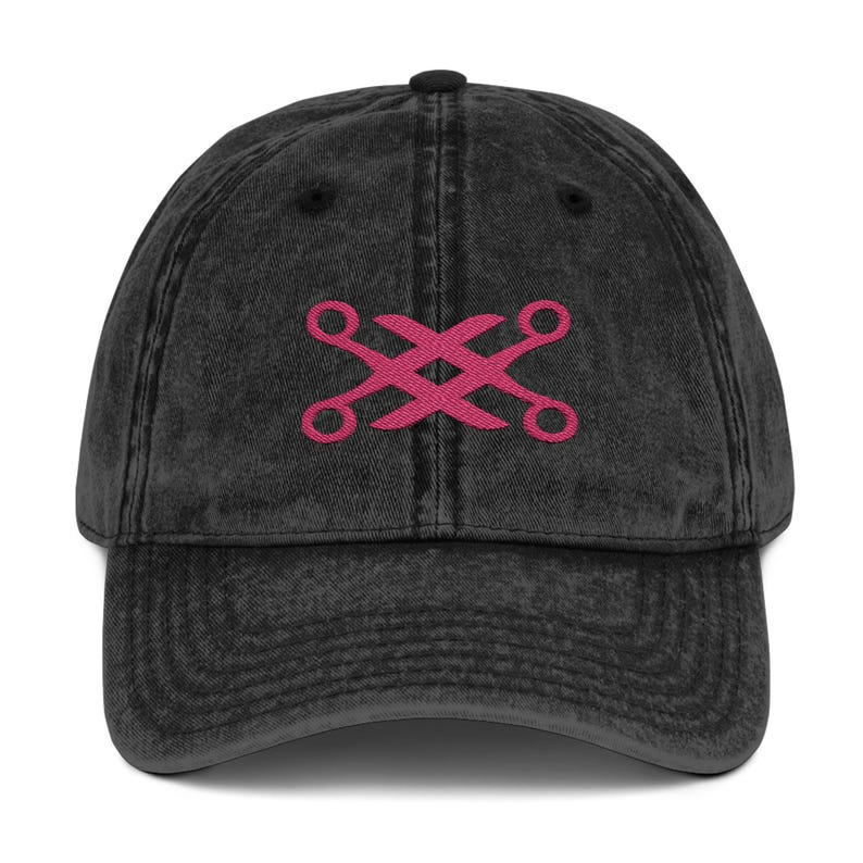 100 Cotton Vintage Style Embroidered Hat   Scissoring   Lesbian Wlw Sapphic Lgbt 1759375421203.png