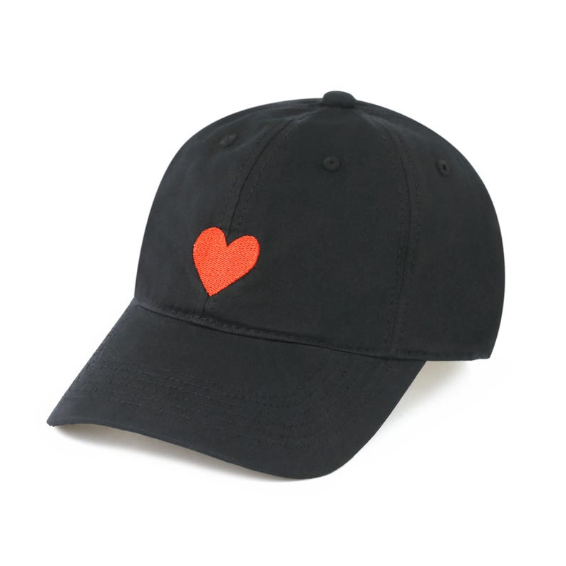 Baseball Cap With Embroidered Heart Cap Adjustable Pink Or Black Hat Unisex Summer Festival Accessory Unisex Visor Hat Couple Gift 1759375831743.png