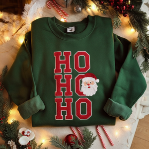Ho Ho Ho Santa Sweatshirt Festive Embroidered Christmas Pullover Adults Embroidered Sweatshirt Discounted Christmas Sweatshirt Ugly Xmas 1759376009538.png