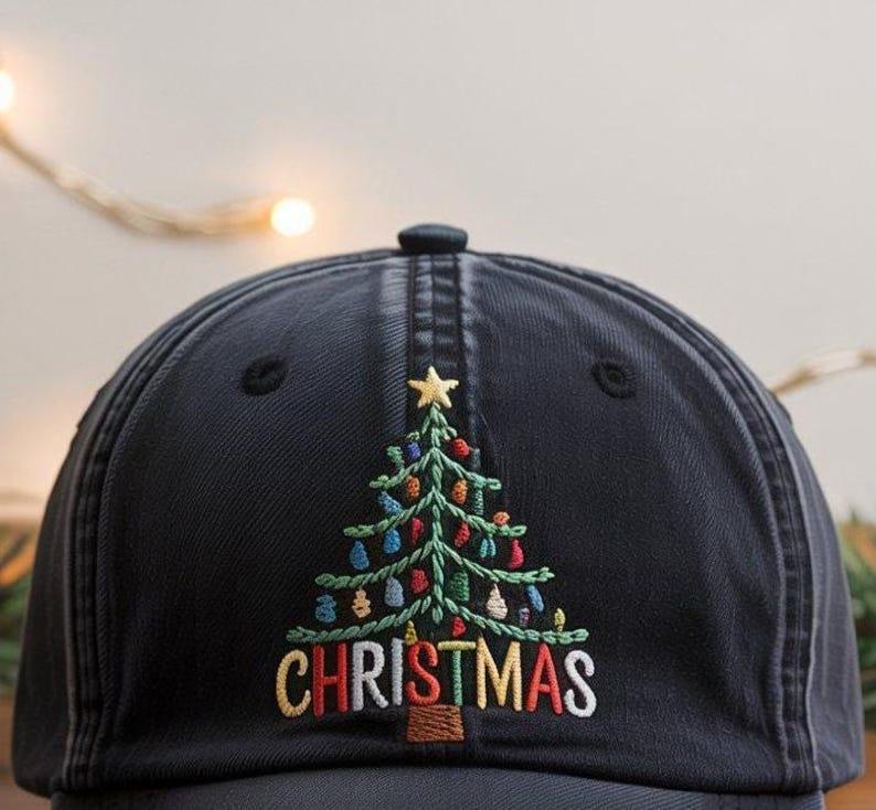 Christmas Tree Embroidered Hat Merry And Bright Embroidered Cap Merry Christmas Hat Winter Gift 1759376237424.png