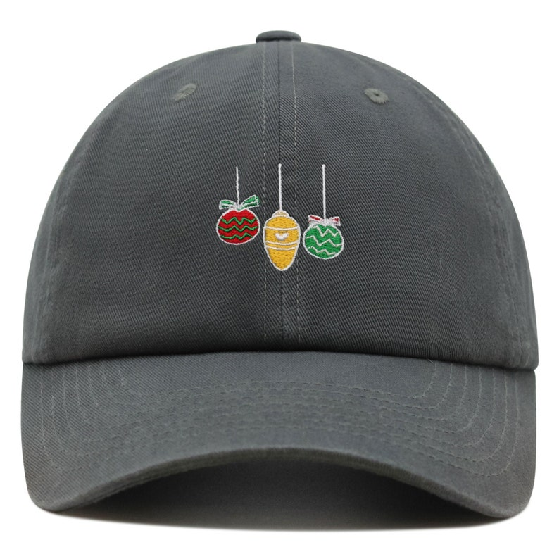 Embroidered Christmas Ornaments Dad Hat   Holiday Baseball Cap 1759376885584.png