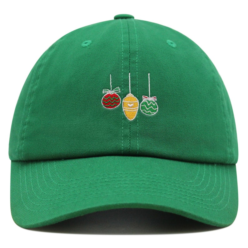 Embroidered Christmas Ornaments Dad Hat   Holiday Baseball Cap 1759376885900.png