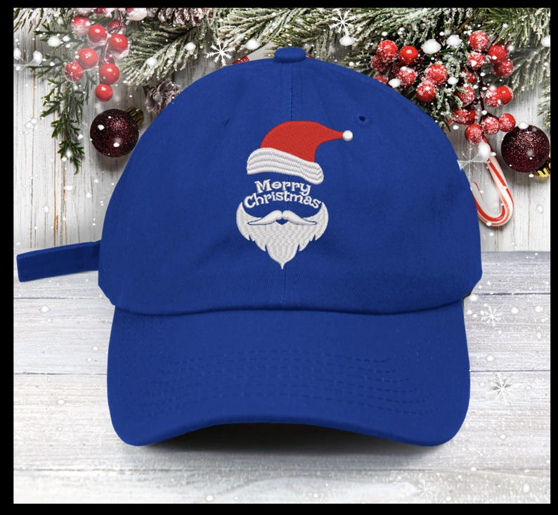 Embroidered Santa Face Baseball Cap   Merry Christmas Hat 1759377198403.png