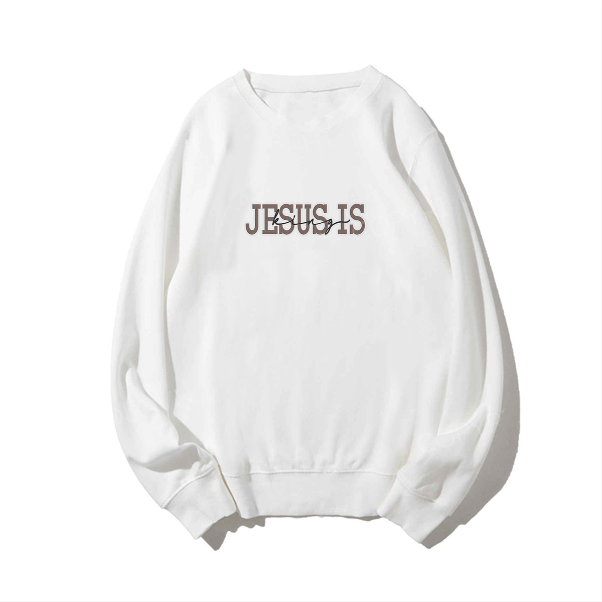 Jesus Is King Embroidery Unisex Crewneck Sweatshirt 1759377219543.png