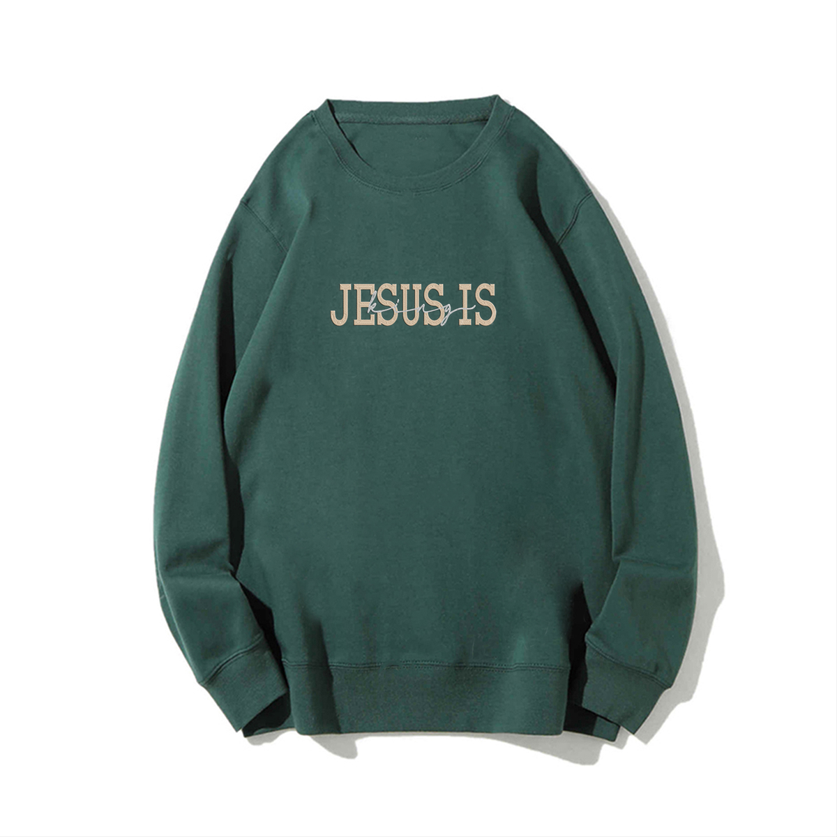 Jesus Is King Embroidery Unisex Crewneck Sweatshirt 1759377219686.png