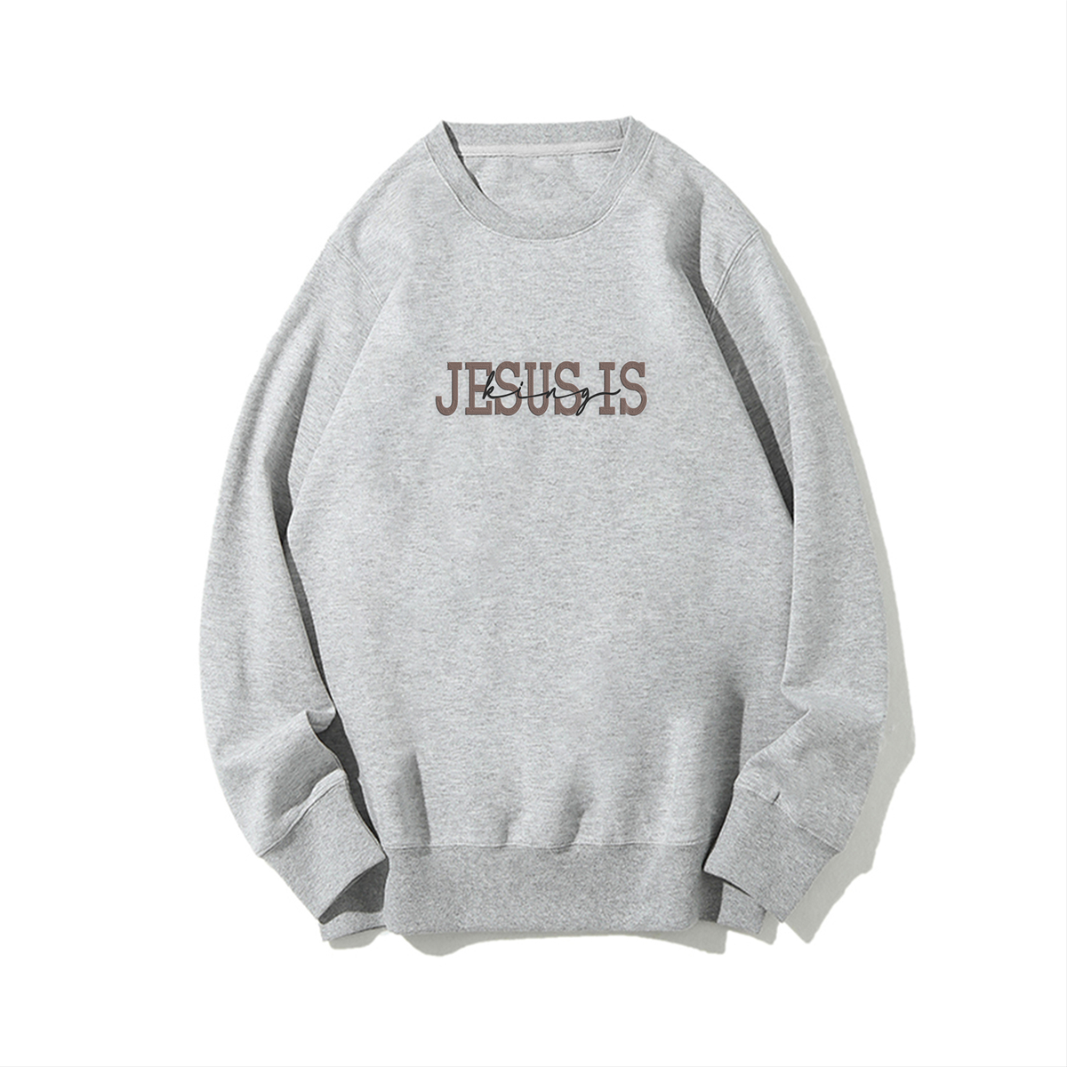 Jesus Is King Embroidery Unisex Crewneck Sweatshirt 1759377219864.png