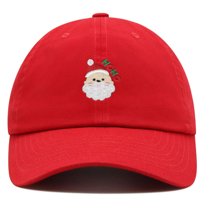 Embroidered Santa Face Dad Hat   Christmas Baseball Cap 1759377311367.png