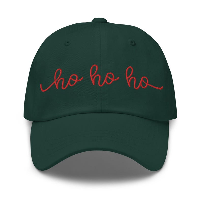 Ho Ho Ho Dad Hat With Embroidery   Christmas Dad Hat   Santa Hat   Christmas Cap   Holiday Cheers Hat 1759378027128.png