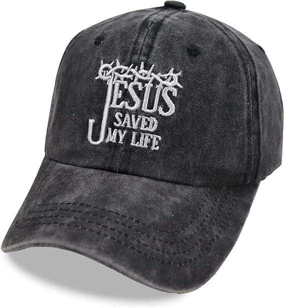 Jesus Saved My Life Unisex Adult Adjustable Denim Dad Hat 1759378297393.png