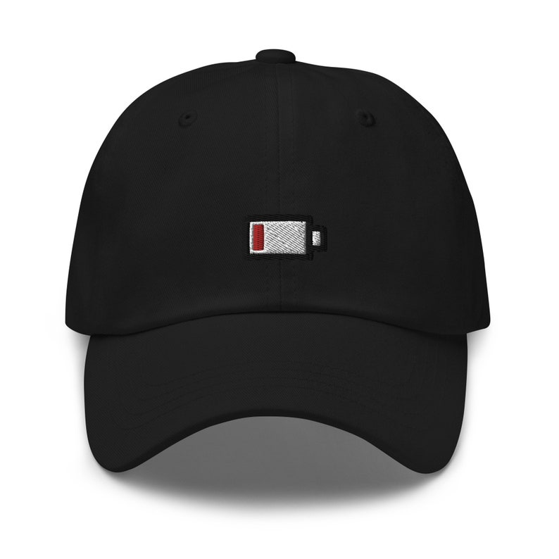 Low Battery Embroidered Dad Hat Unisex Cotton Twill Cap 1759378362214.png