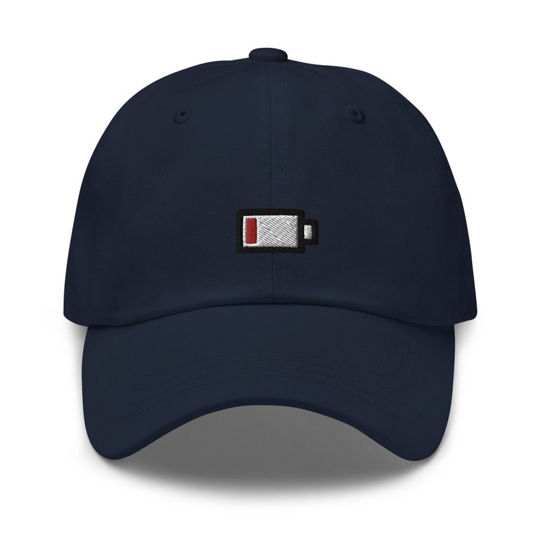 Low Battery Embroidered Dad Hat Unisex Cotton Twill Cap 1759378362283.png