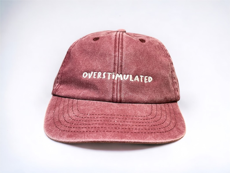 Overstimulated Embroidered Low Profile Baseball Dad Cap By Vivian Flytrap 1759378806564.png