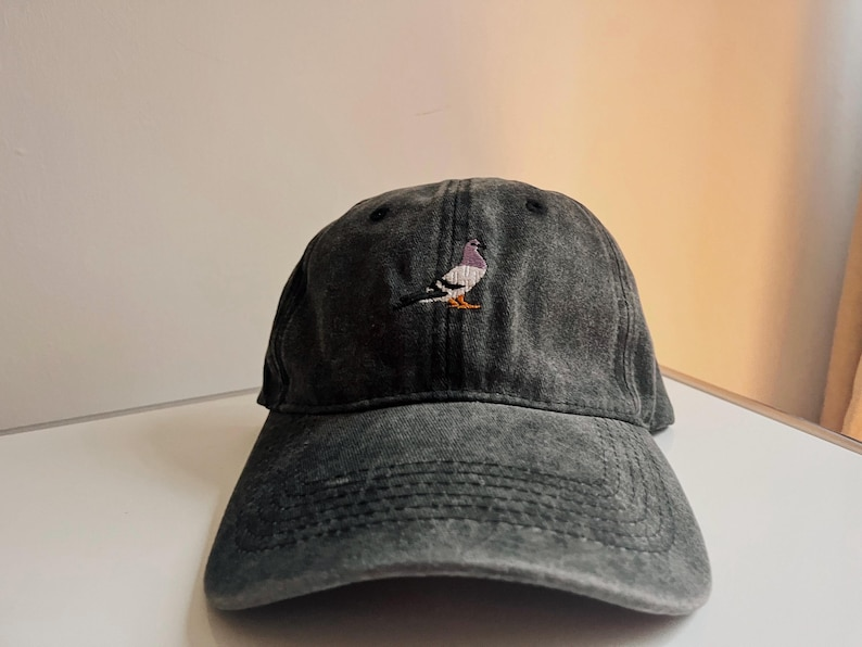 Pigeon Embroidered Cap Fancy Cotton Hat With Adjustable Strap And Urban Wildlife Inspired Design For Everyday Wear 1759378977371.png