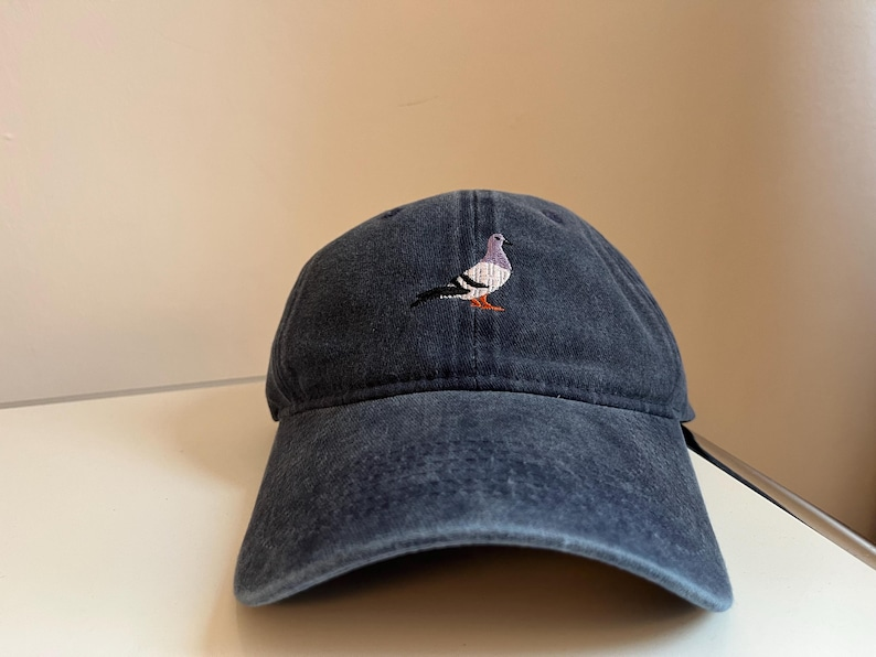 Pigeon Embroidered Cap Fancy Cotton Hat With Adjustable Strap And Urban Wildlife Inspired Design For Everyday Wear 1759378977478.png