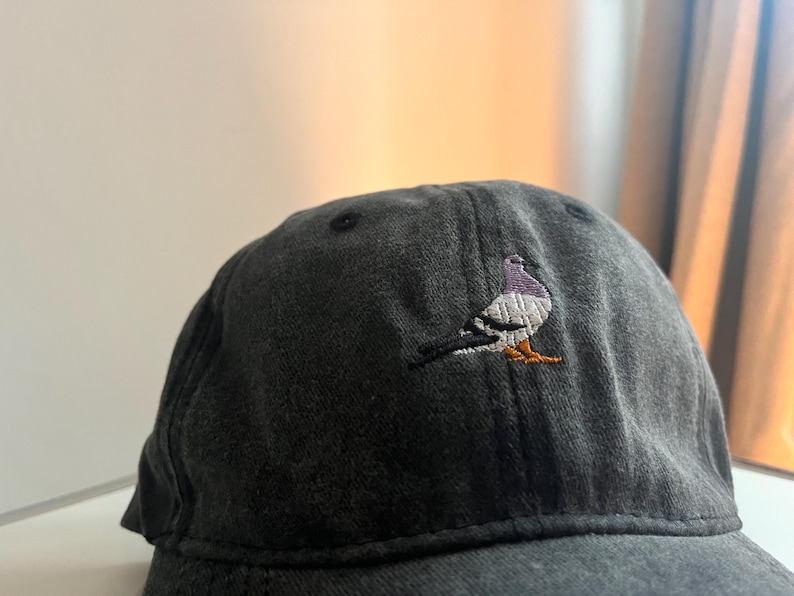 Pigeon Embroidered Cap Fancy Cotton Hat With Adjustable Strap And Urban Wildlife Inspired Design For Everyday Wear 1759378977543.png