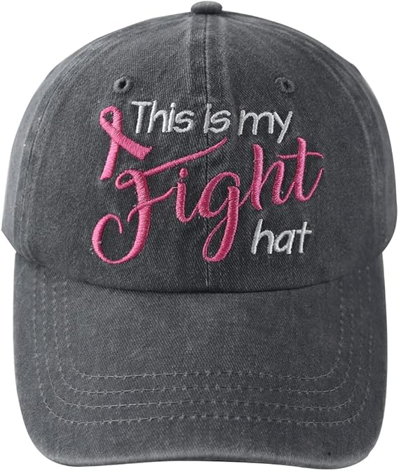 This Is My Fight Hat Distressed Cotton Adjustable Embroidered Pink Ribbon Breast Cancer Baseball Cap 1759379866915.png