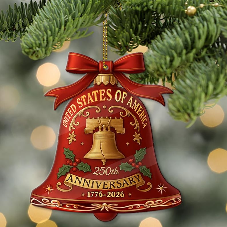250 Years Anniversary United States Of America Acrylic Ornament Patriotic Gift 1776 2026 Liberty Bell Home Decor American Independence Xmas 1759461082246.jpg