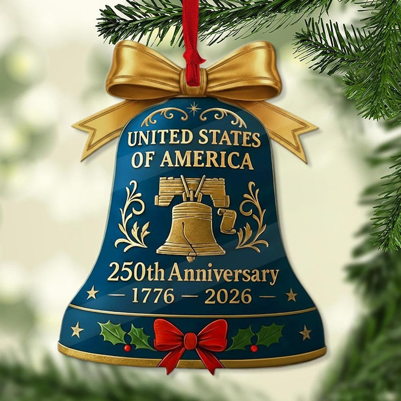 Usa 250th Anniversary Ornament 1776 2026 Liberty Bell Keepsake Patriotic America 250 Years Semiquincentennial Christmas Decor Historical 1759461389574.jpg