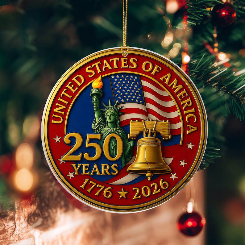 250 Years Of America Ornament 1776 2026 Liberty Bell Decoration Patriotic Ornament American Independence Day Giftjuly 4 Decor 1759461732495.jpg